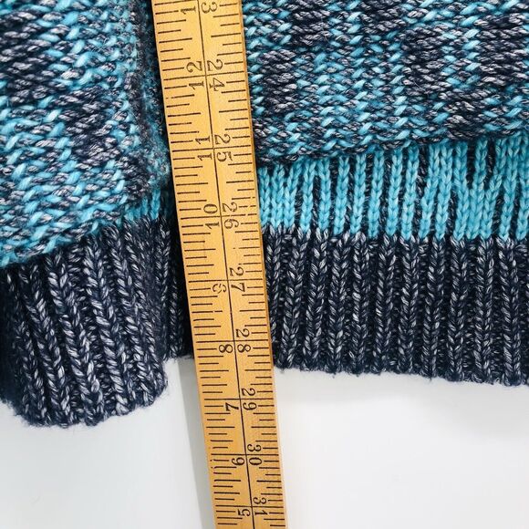 Victoria's Secret Blue Teal High Low Cotton Wool Alpaca Blend Sweater Size XL - Picture 7 of 8